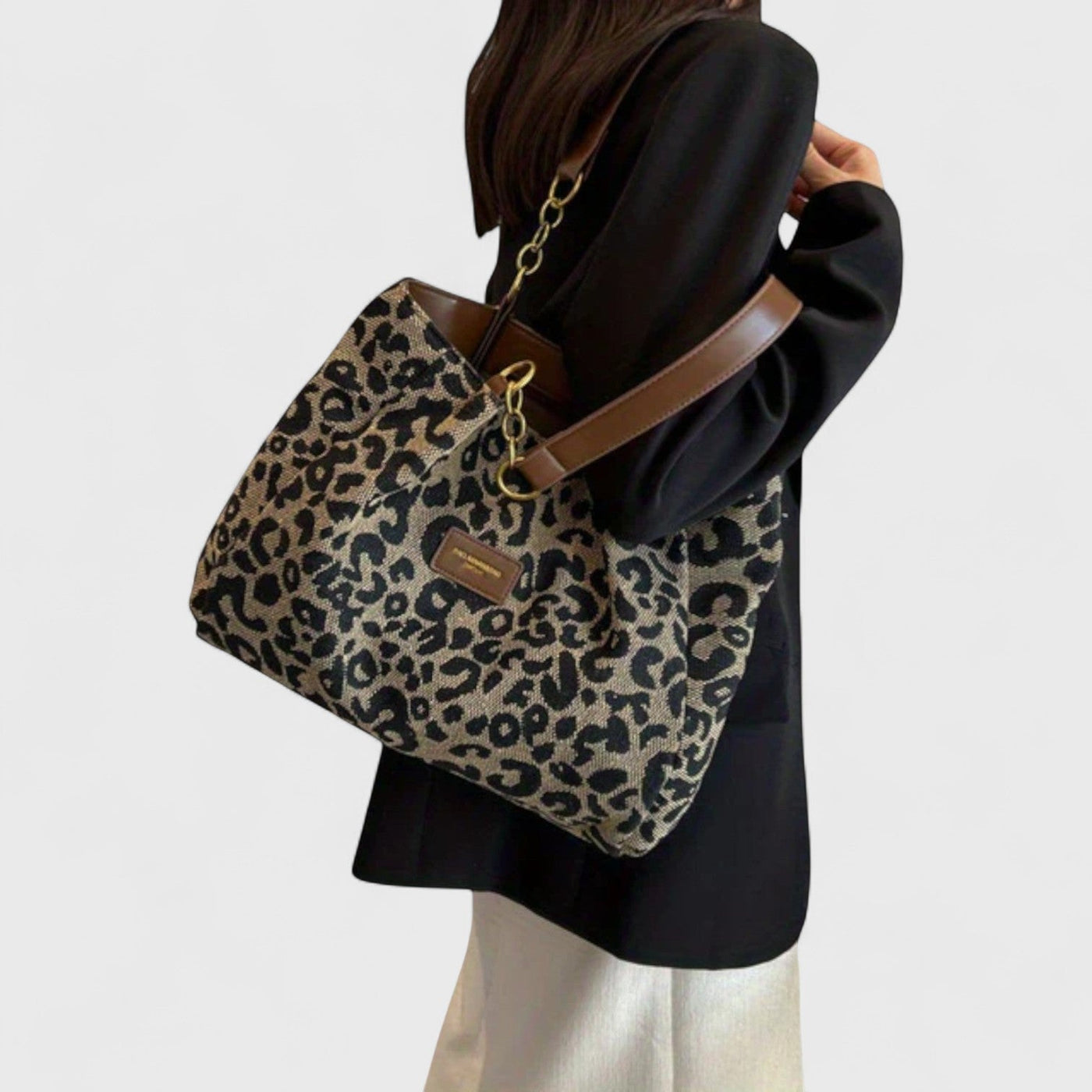 Valérie | Velká taška s elegantním leopardím vzorem