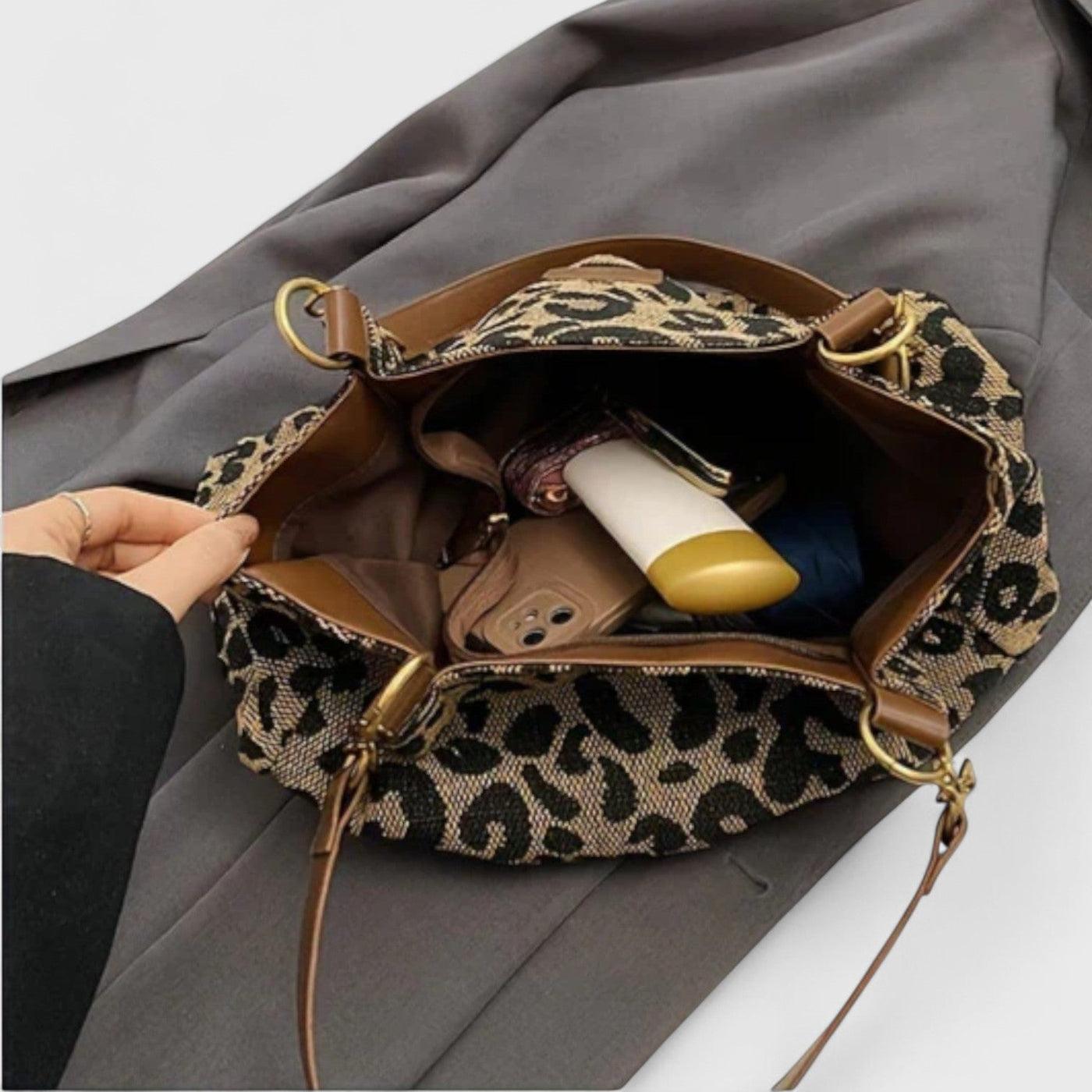 Valérie | Velká taška s elegantním leopardím vzorem