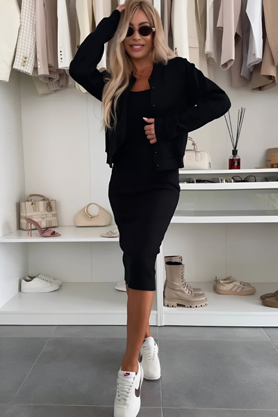 Elise™ | Elegantní Midi Šaty & Svetr