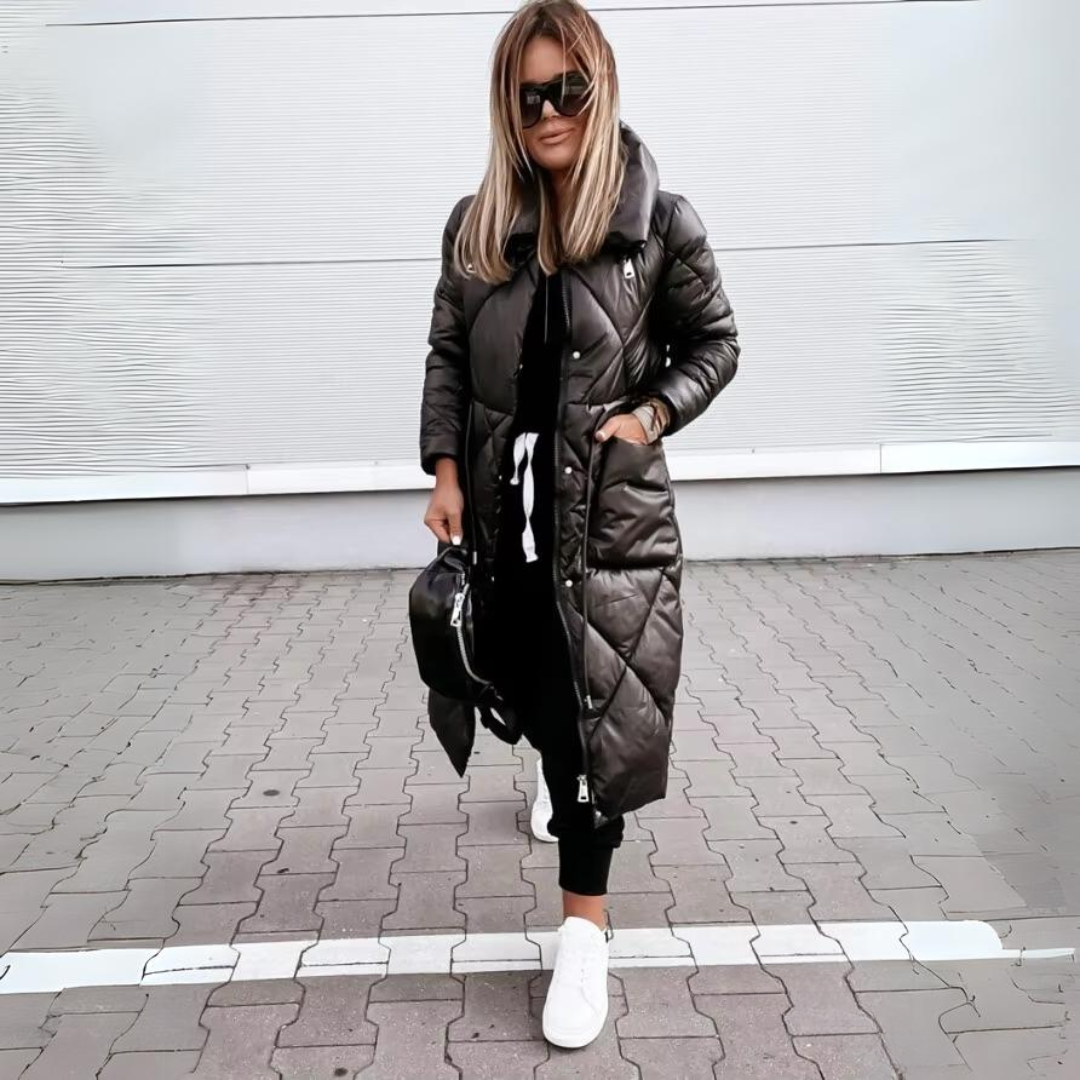 Lisa™ | dlouhá prošívaná bavlněná bunda