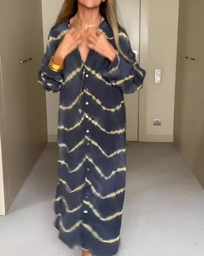 Julia™ | Boho pruhované maxi šaty