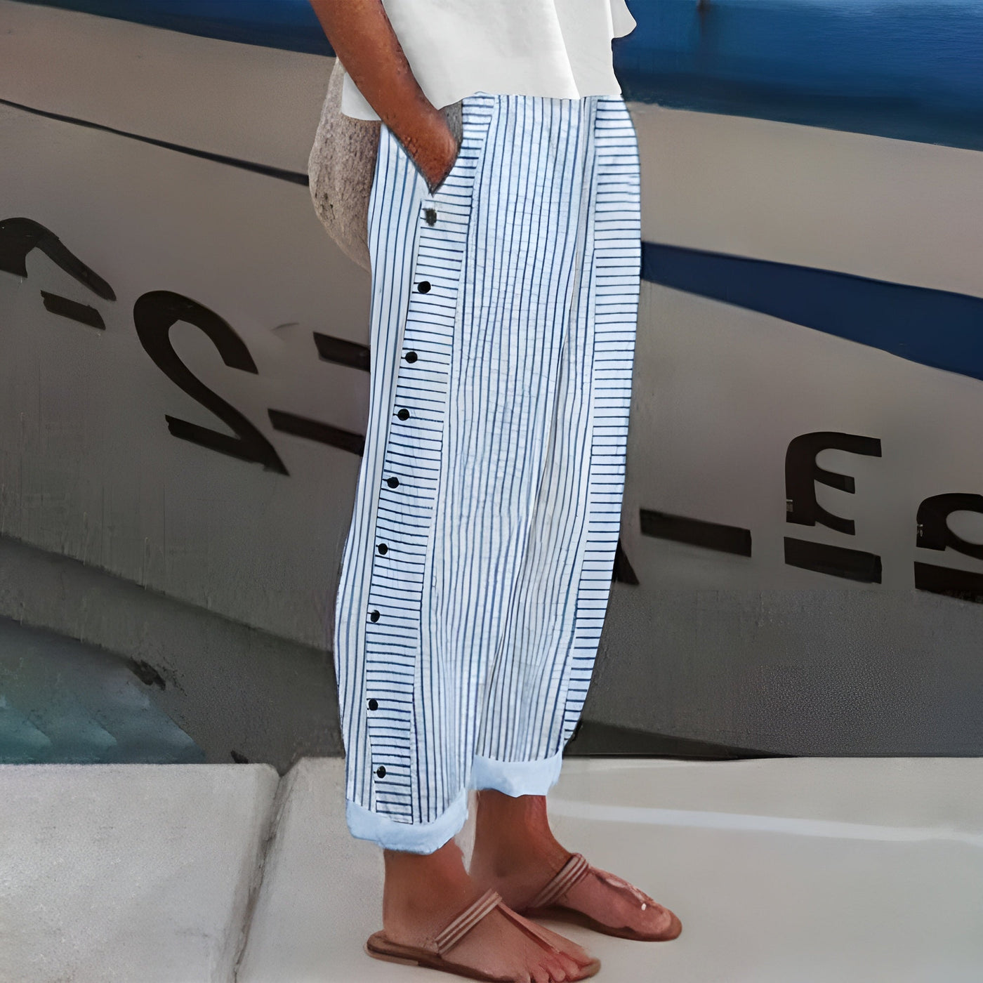 Sandrine™ | Lněné kalhoty