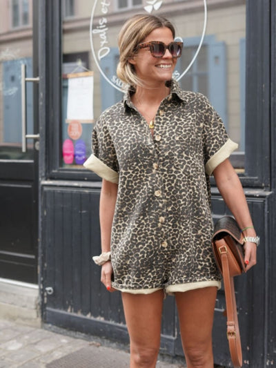 Nonette™ | Košilová šaty s leopardím potiskem