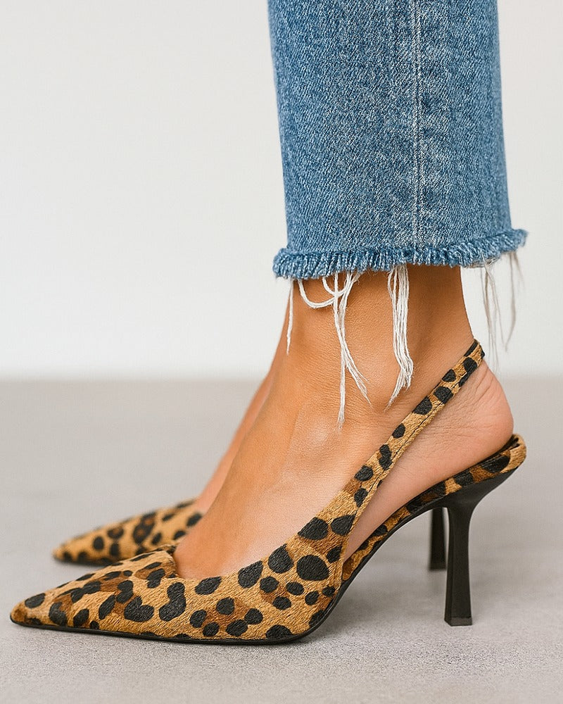 Noa™ | Kaki Leopardí Lodičky