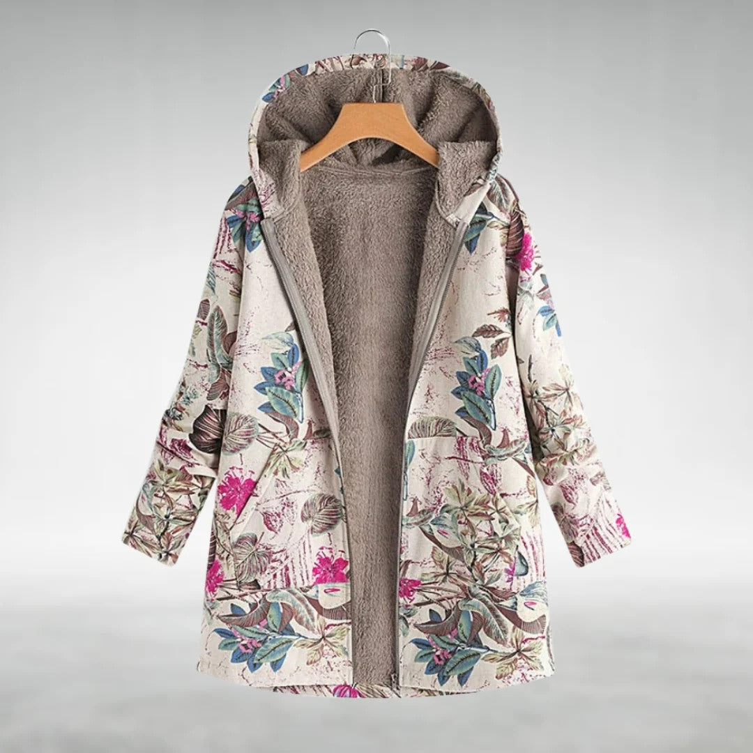 Sofia™ | Stylový Květinový Fleece Kabát