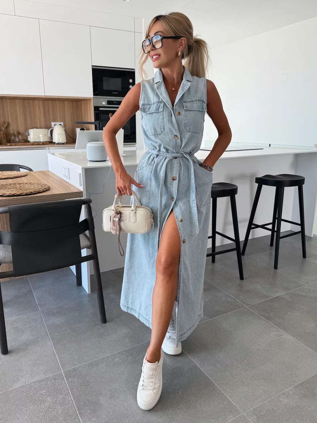 Isabelle | Maxi Denim Šaty
