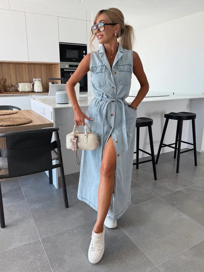 Isabelle | Maxi Denim Šaty