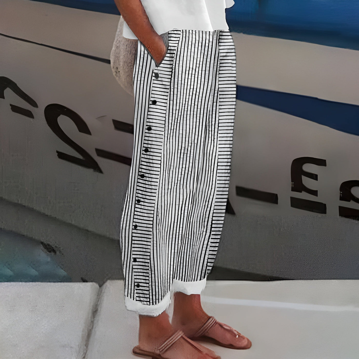 Sandrine™ | Lněné kalhoty