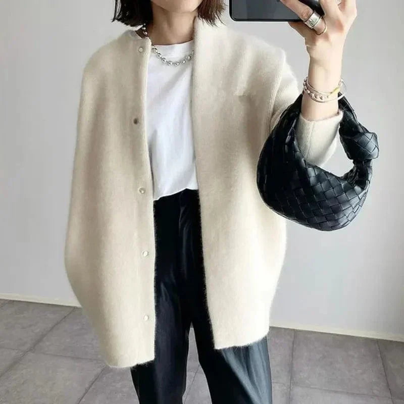 Vanna™ | LUXUSNÍ PLETENÝ KABÁT S KNOFLÍKY