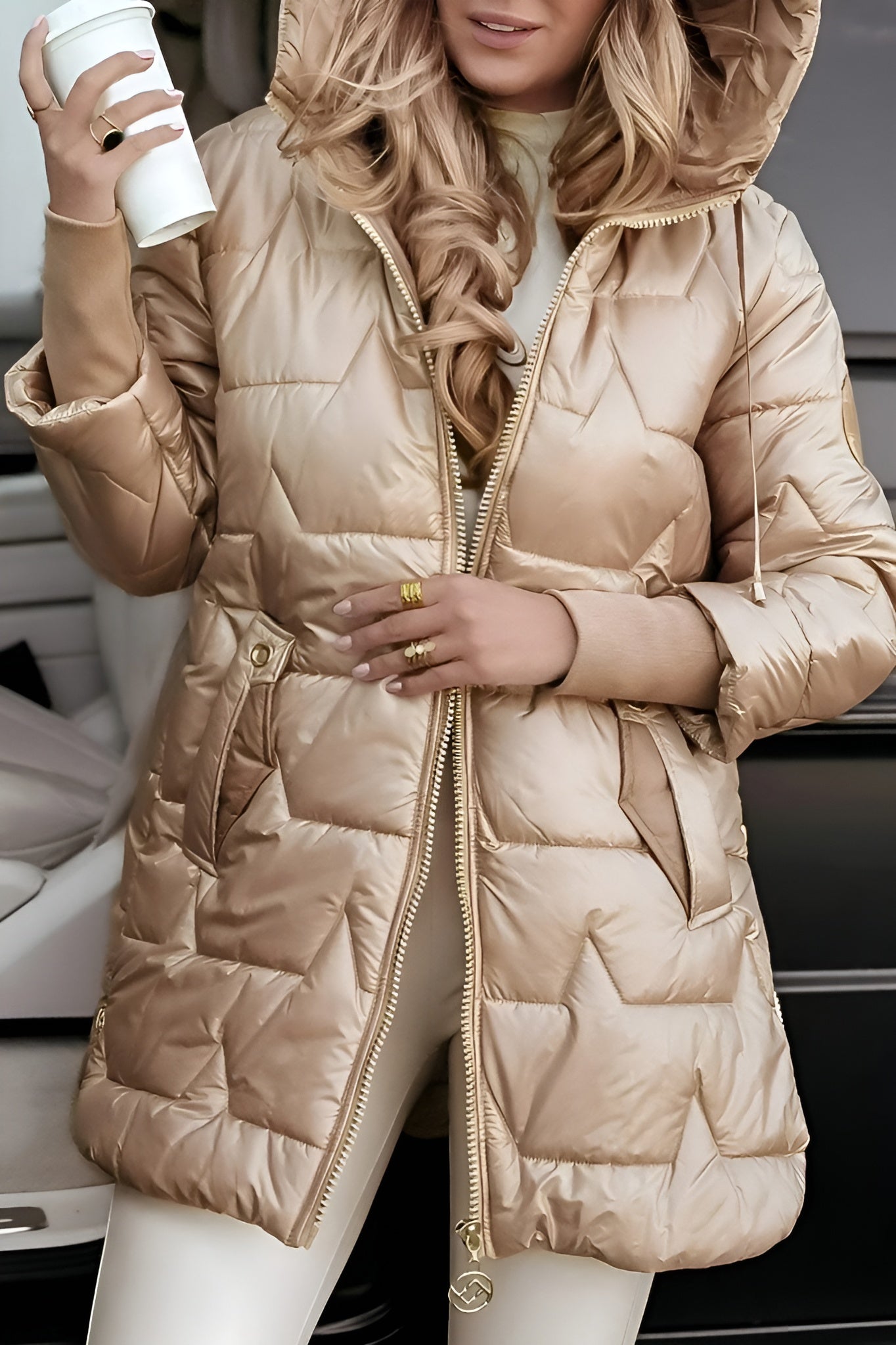 Élise™ | Elegantní zimní kabát s kapucí a výplní