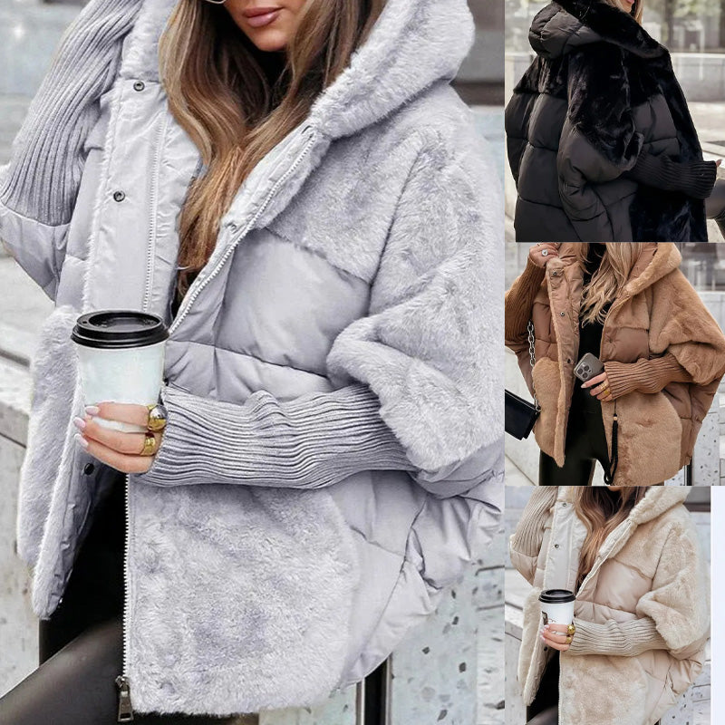 Eva | Stylová zimní prošívaná bunda s kapucí