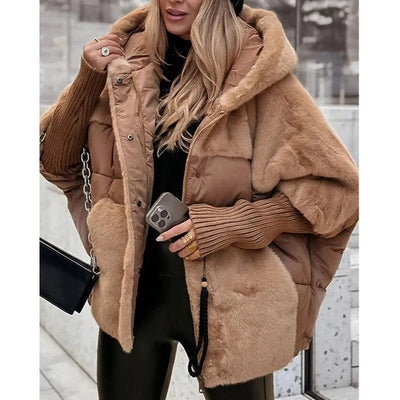 Eva | Stylová zimní prošívaná bunda s kapucí