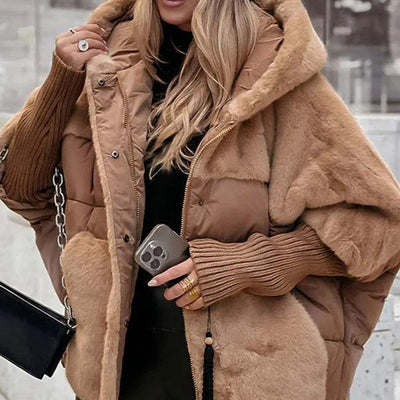 Eva | Stylová zimní prošívaná bunda s kapucí