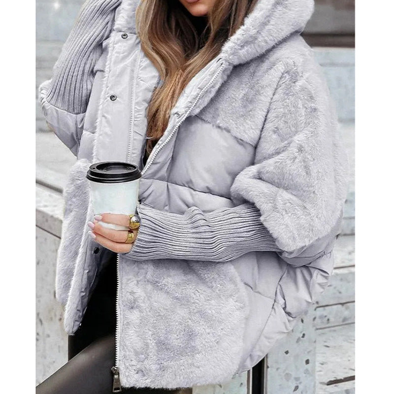 Eva | Stylová zimní prošívaná bunda s kapucí