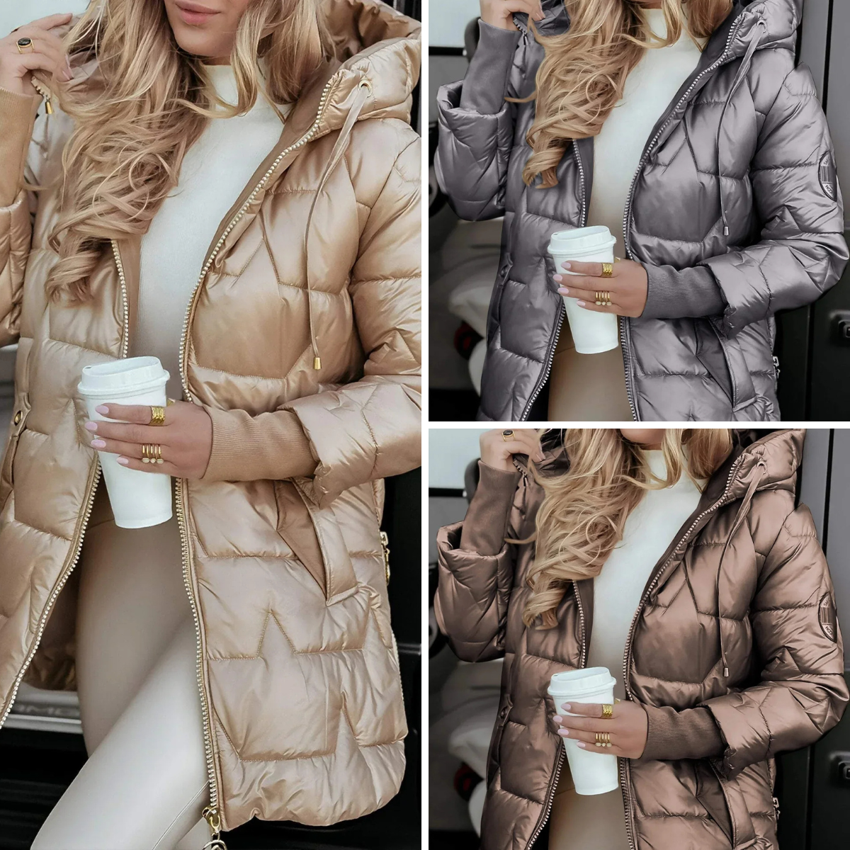 Élise™ | Elegantní zimní kabát s kapucí a výplní